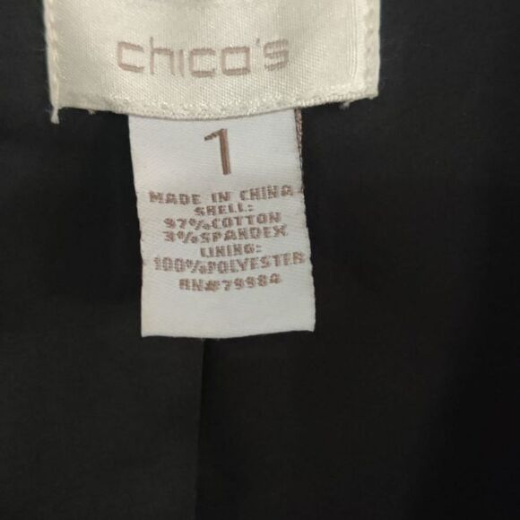 Chico's Vibrant Floral Blazer with Red and Blue Accents Size 1 M - Picture 8 of 8